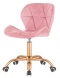 Krzesło obrotowe VASTO OFFICE VELVET PINK ROSE GOLD