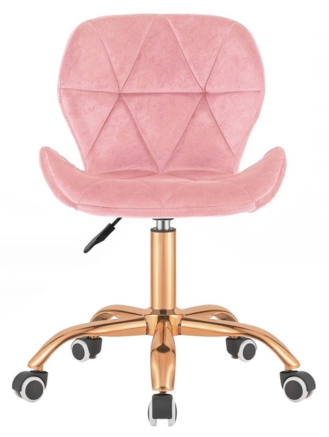 Krzesło obrotowe VASTO OFFICE VELVET PINK ROSE GOLD Krzesło obrotowe VASTO OFFICE VELVET PINK ROSE GOLD