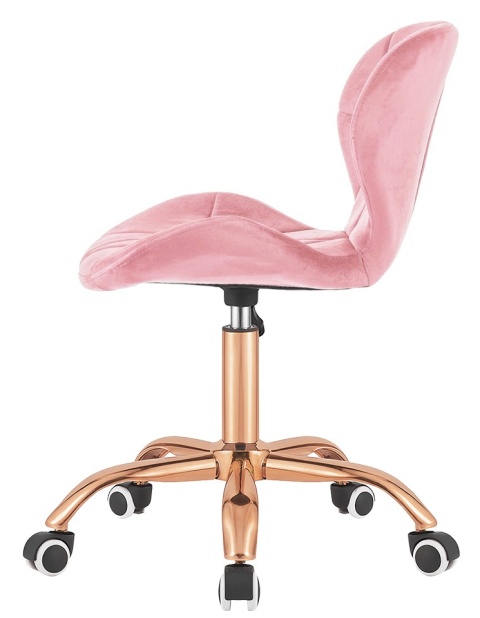 Krzesło obrotowe VASTO OFFICE VELVET PINK ROSE GOLD Krzesło obrotowe VASTO OFFICE VELVET PINK ROSE GOLD