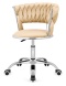 Krzesło obrotowe warkocz TRECCIA OFFICE BEIGE VELVET