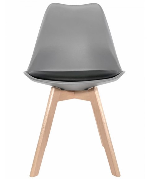 Krzesło skandynawskie MONZA LIGHT GREY - Black PU OUTLET Krzesło skandynawskie MONZA LIGHT GREY - Black PU OUTLET
