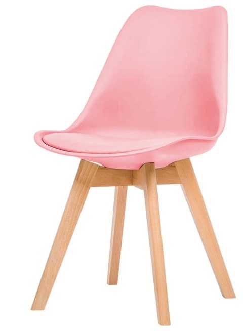 Krzesło skandynawskie MONZA PINK PU Krzesło skandynawskie MONZA PINK PU
