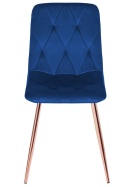 Krzesło tapicerowane BORGO VELVET BLUE ROSE GOLD