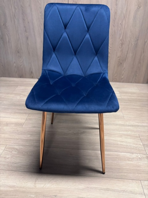Krzesło tapicerowane BORGO VELVET BLUE ROSE GOLD Krzesło tapicerowane BORGO VELVET BLUE ROSE GOLD
