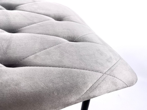 Krzesło tapicerowane BORGO VELVET LIGHT GREY ROSE GOLD Krzesło tapicerowane BORGO VELVET LIGHT GREY ROSE GOLD