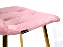 Krzesło tapicerowane BORGO VELVET PINK ROSE GOLD