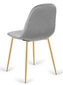 Krzesło tapicerowane GIULIA VELVET GREY GOLD II GATUNEK