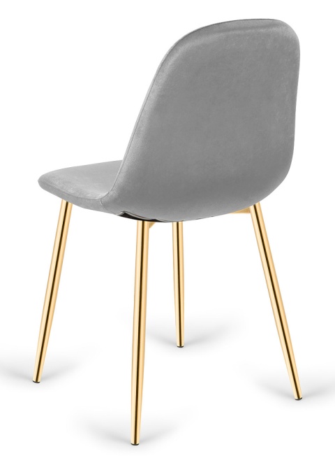 Krzesło tapicerowane GIULIA VELVET GREY GOLD II GATUNEK Krzesło tapicerowane GIULIA VELVET GREY GOLD II GATUNEK