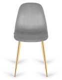 Krzesło tapicerowane GIULIA VELVET GREY GOLD II GATUNEK