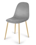 Krzesło tapicerowane GIULIA VELVET GREY GOLD II GATUNEK