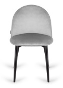 Krzesło tapicerowane GLORIA LIGHT GREY VELVET OUTLET