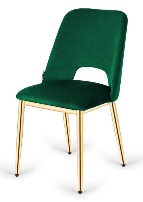 Krzesło tapicerowane GOTI GREEN VELVET GOLD OUTLET Krzesło tapicerowane GOTI GREEN VELVET GOLD OUTLET