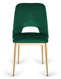 Krzesło tapicerowane GOTI GREEN VELVET GOLD OUTLET