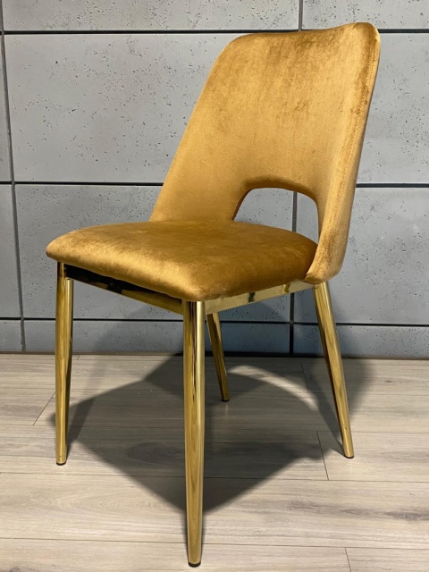 Krzesło tapicerowane GOTI TRUFLE VELVET GOLD II GATUNEK Krzesło tapicerowane GOTI TRUFLE VELVET GOLD II GATUNEK