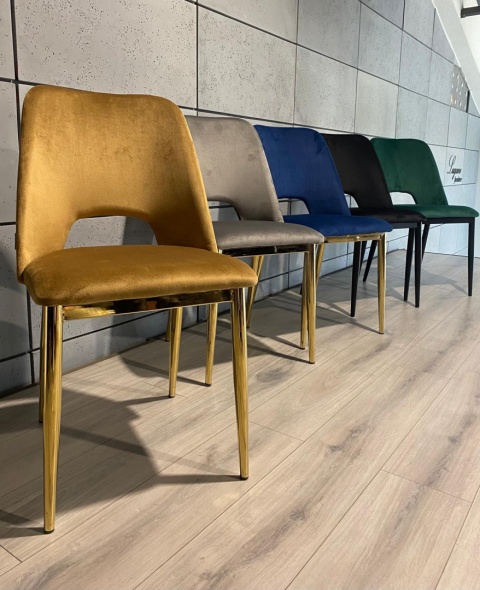 Krzesło tapicerowane GOTI TRUFLE VELVET GOLD II GATUNEK Krzesło tapicerowane GOTI TRUFLE VELVET GOLD II GATUNEK