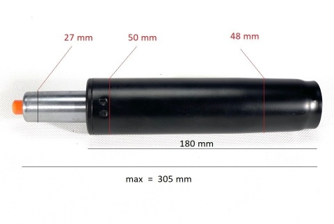 Siłownik fotela złoty 300 mm - skok 100 mm Siłownik fotela złoty 300 mm - skok 100 mm