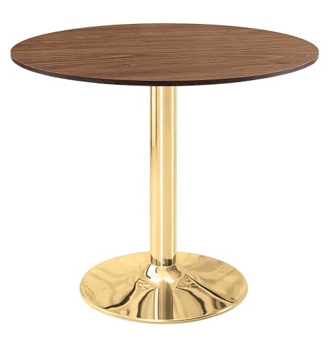 Stół okrągły VICTORY BROWN WOOD 70 cm GOLD Stół okrągły VICTORY BROWN WOOD 70 cm GOLD