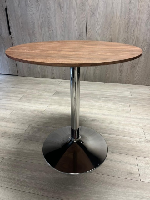 Stół okrągły VICTORY BROWN WOOD 70 cm SILVER Stół okrągły VICTORY BROWN WOOD 70 cm SILVER