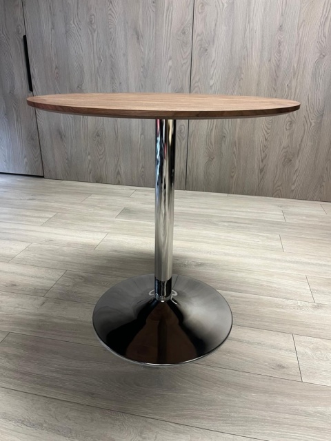 Stół okrągły VICTORY BROWN WOOD 70 cm SILVER Stół okrągły VICTORY BROWN WOOD 70 cm SILVER