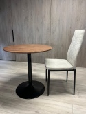 Stół okrągły VICTORY BROWN WOOD 70 cm SMOKE
