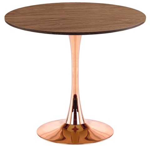 Stół okrągły VICTORY SLIM BROWN WOOD 70 cm COPPER Stół okrągły VICTORY SLIM BROWN WOOD 70 cm COPPER