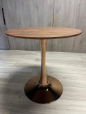 Stół okrągły VICTORY SLIM BROWN WOOD 70 cm COPPER
