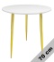 Stół okrągły VINCI WHITE 70 cm GOLD II GATUNEK