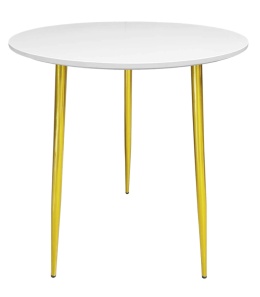 Stół okrągły VINCI WHITE 70 cm GOLD II GATUNEK