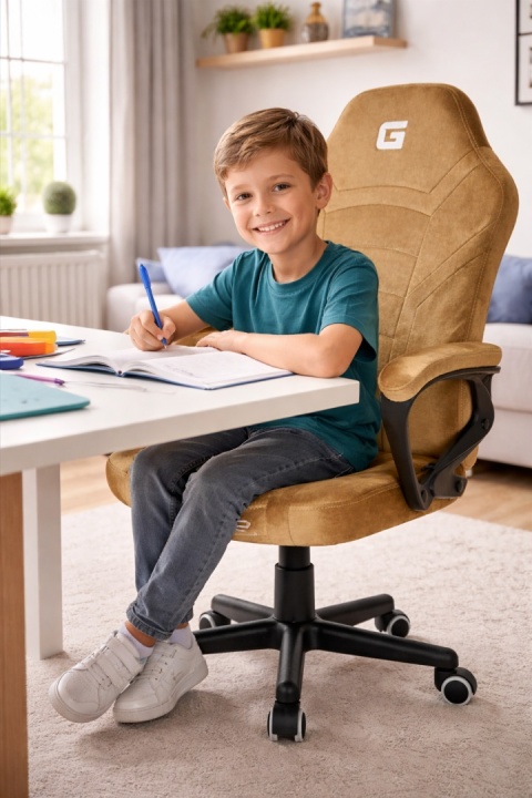 Fotel obrotowy do biurka MARIO ALCANTARA BEIGE