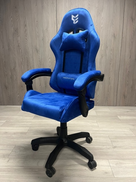 Fotel obrotowy gamingowy ENZO XL BLUE ALCANTARA