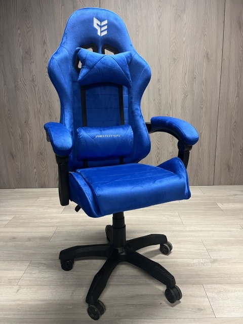 Fotel obrotowy gamingowy ENZO XL BLUE ALCANTARA