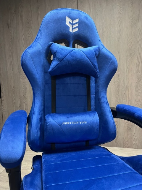 Fotel obrotowy gamingowy ENZO XL BLUE ALCANTARA