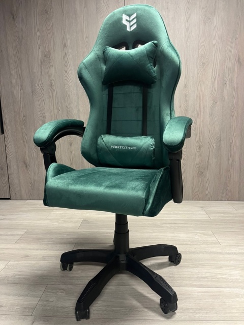 Fotel obrotowy gamingowy ENZO XL DARK GREEN ALCANTARA