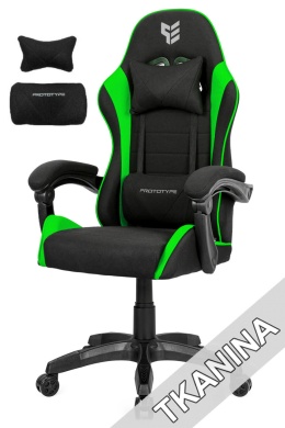Fotel obrotowy gamingowy ENZO XL GREEN FABRIC OUTLET
