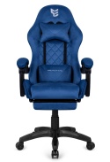 Fotel obrotowy gamingowy XL POKER PRO BLUE ALCANTARA