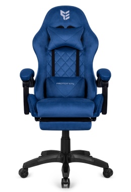 Fotel obrotowy gamingowy XL POKER PRO BLUE ALCANTARA