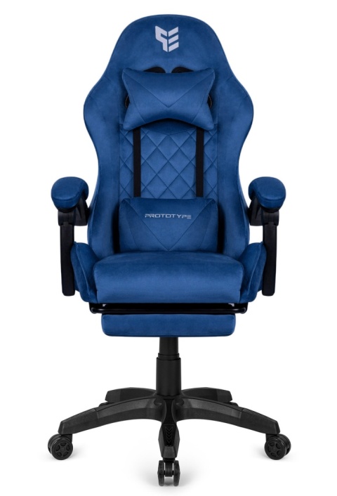 Fotel obrotowy gamingowy XL POKER PRO BLUE ALCANTARA