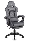 Fotel obrotowy gamingowy XL POKER PRO GREY ALCANTARA OUTLET