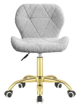 Krzesło obrotowe VASTO OFFICE BOUCLE GREY GOLD