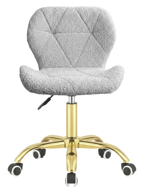 Krzesło obrotowe VASTO OFFICE BOUCLE GREY GOLD