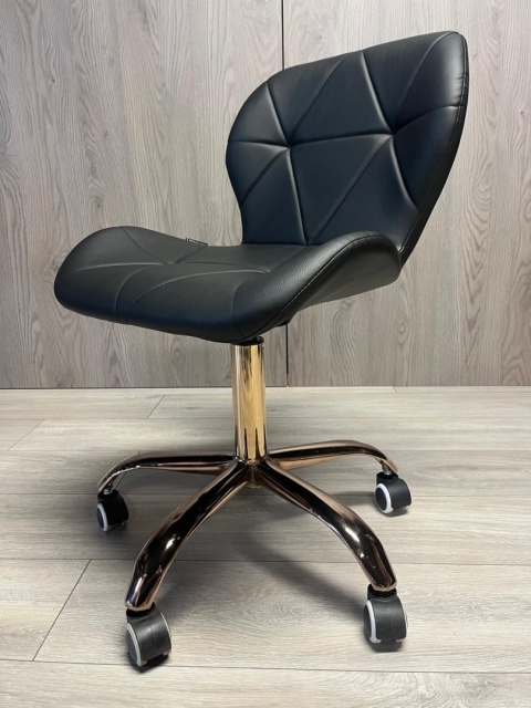 Krzesło obrotowe VASTO OFFICE PU BLACK ROSE GOLD