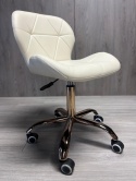 Krzesło obrotowe VASTO OFFICE PU CREAM ROSE GOLD