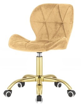 Krzesło obrotowe VASTO OFFICE VELVET BEIGE GOLD