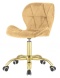 Krzesło obrotowe VASTO OFFICE VELVET BEIGE GOLD