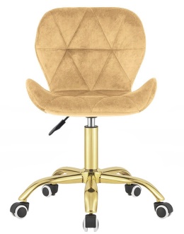 Krzesło obrotowe VASTO OFFICE VELVET BEIGE GOLD