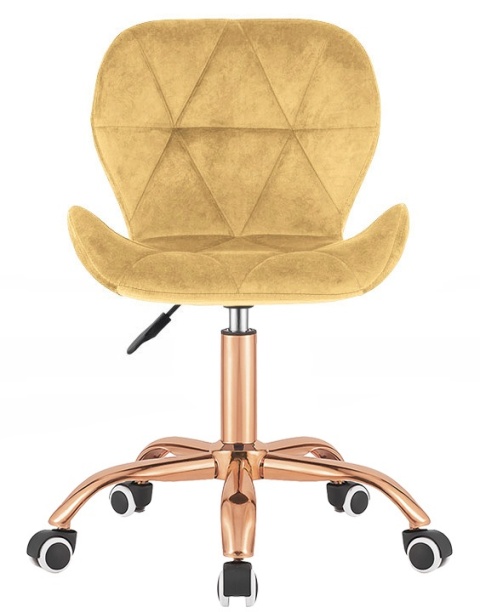 Krzesło obrotowe VASTO OFFICE VELVET BEIGE ROSE GOLD