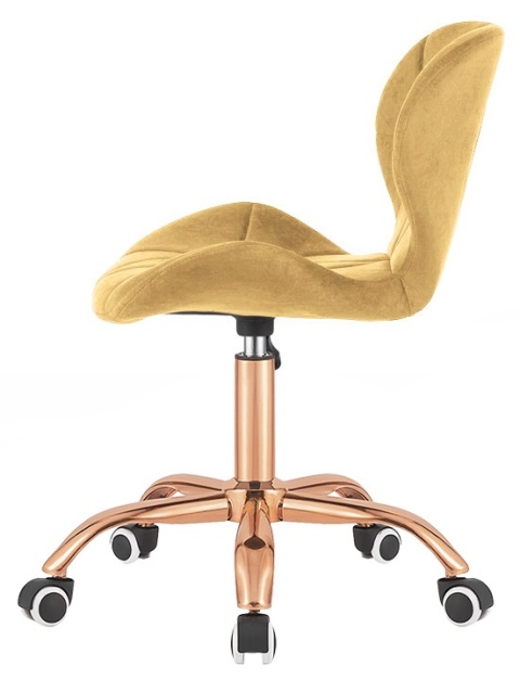 Krzesło obrotowe VASTO OFFICE VELVET BEIGE ROSE GOLD