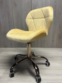 Krzesło obrotowe VASTO OFFICE VELVET BEIGE ROSE GOLD