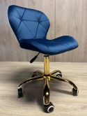 Krzesło obrotowe VASTO OFFICE VELVET BLUE GOLD