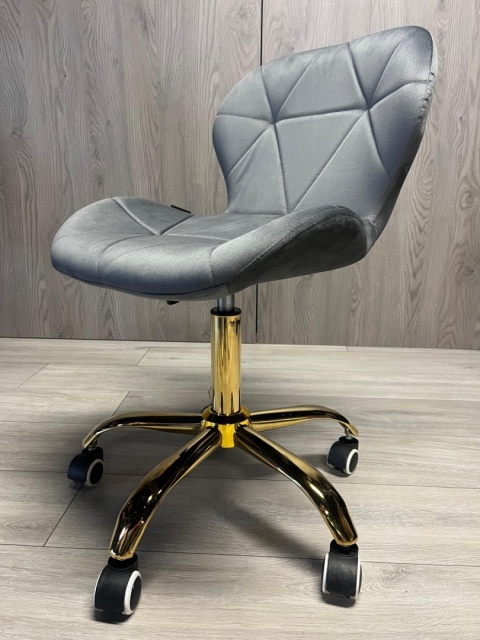 Krzesło obrotowe VASTO OFFICE VELVET DARK GREY GOLD